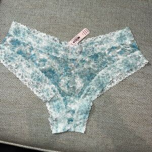 Victoria’s secret cheeky Panty - Lace Blue Floral - Large L NwT